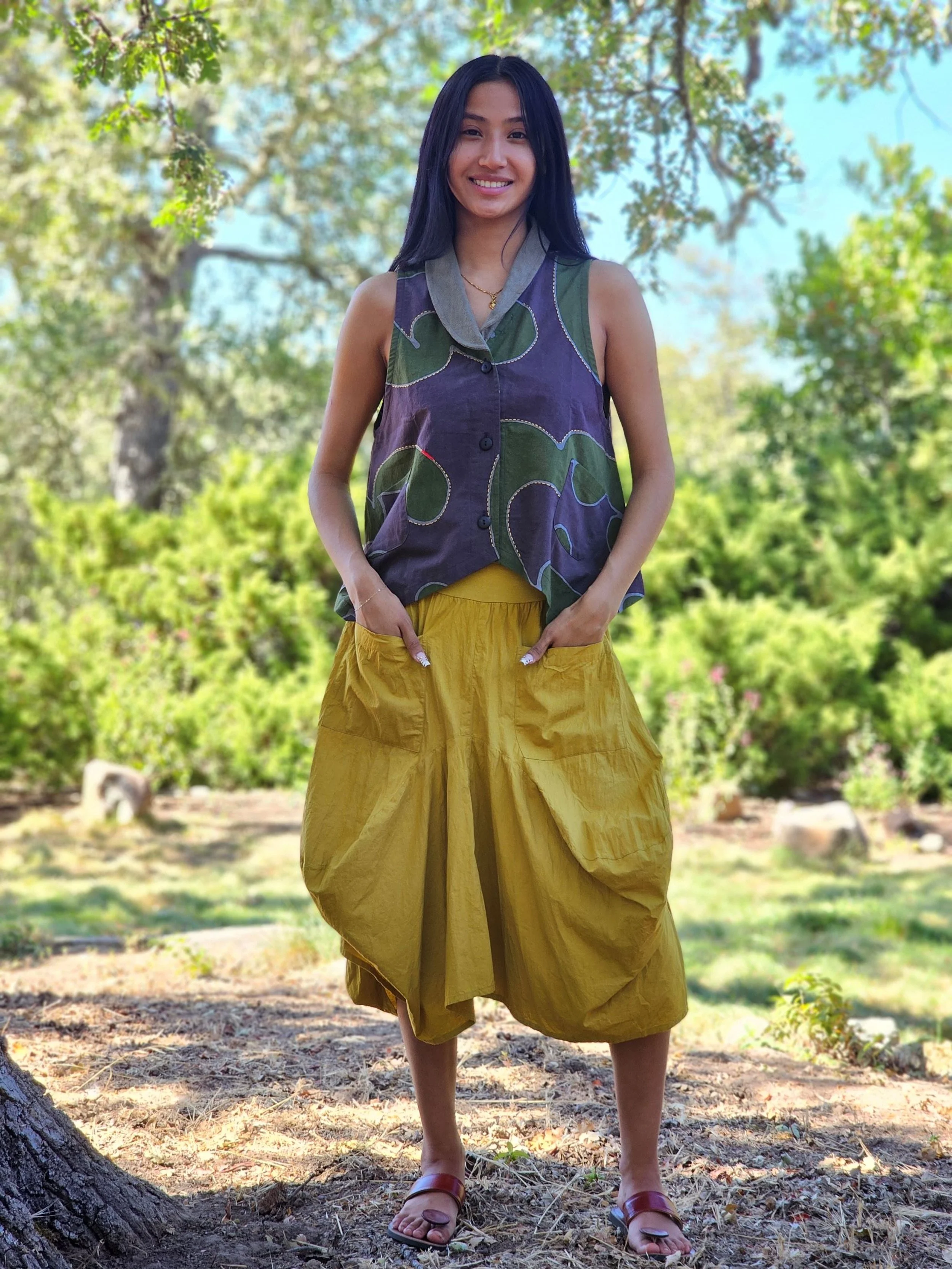 VJ-17004 Vest-Clouds-Sage/Violet — Yaza